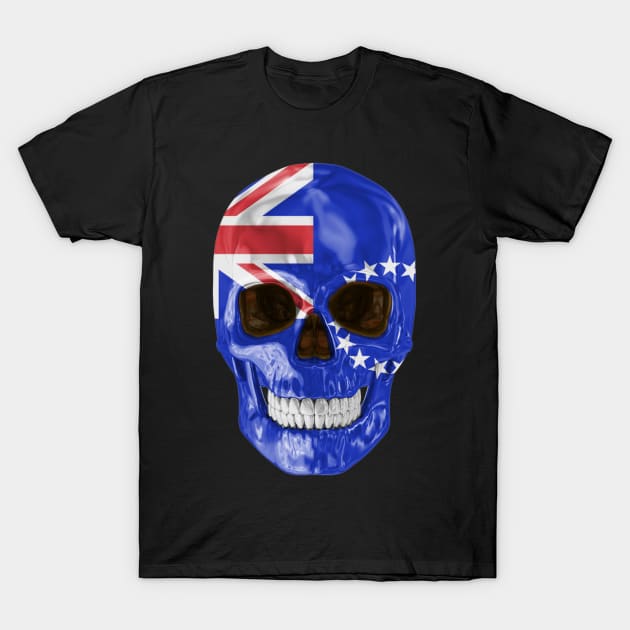 Cook Islands Flag Skull - Gift for Cook Islander With Roots From Cook Islands T-Shirt by Country Flags